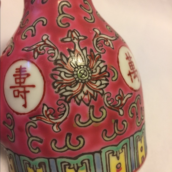 Red Mun enamel soy saucer mini decanter - Picture 8 of 10